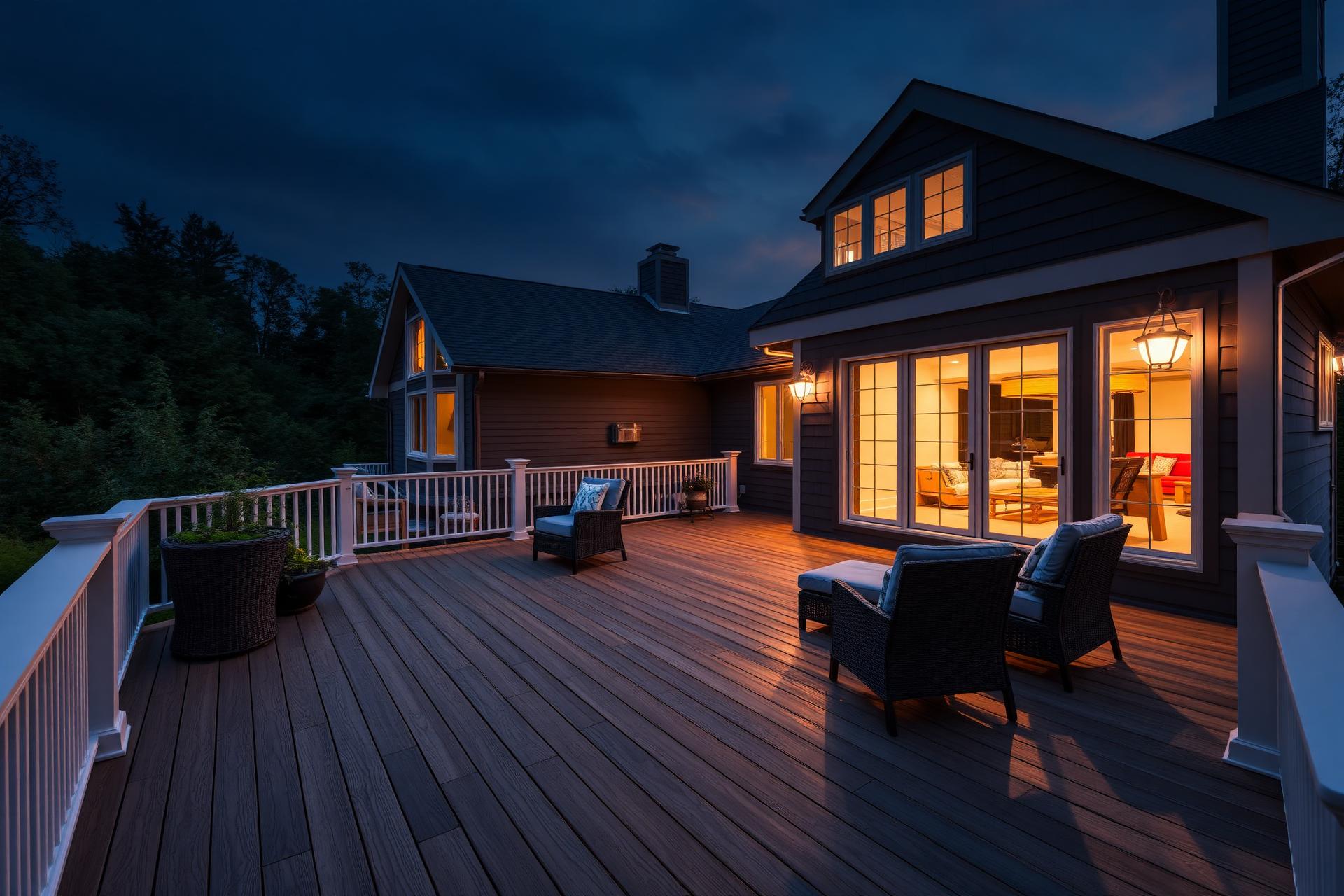 Luxury custom Trex deck built by US Pro Construction